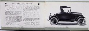 1924 Star Touring Roadster Coupe Sedan Wagon Chassis Sales Brochure Original