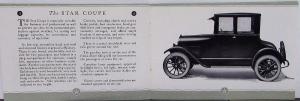 1924 Star Touring Roadster Coupe Sedan Wagon Chassis Sales Brochure Original