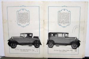 1927 Star Car Sedan Roadster Coupe Features Specifications Sales Brochure Orig