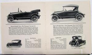 1917 1918 Stearns Knight 4 & 6 Motor Car Sale Brochure Spec Construction Details