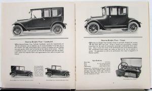 1917 1918 Stearns Knight 4 & 6 Motor Car Sale Brochure Spec Construction Details