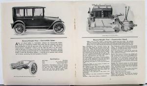 1917 1918 Stearns Knight 4 & 6 Motor Car Sale Brochure Spec Construction Details