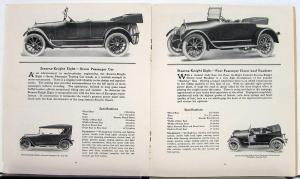 1917 1918 Stearns Knight 4 & 6 Motor Car Sale Brochure Spec Construction Details