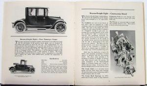 1917 1918 Stearns Knight 4 & 6 Motor Car Sale Brochure Spec Construction Details