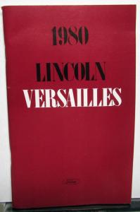 1980 Lincoln Versailles Owners Manual Care & Operation Original