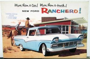 1957 Ford Ranchero & Custom Ranchero Truck Original Color Dealer Sales Brochure