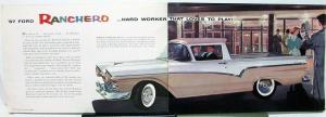 1957 Ford Ranchero & Custom Ranchero Truck Original Color Dealer Sales Brochure