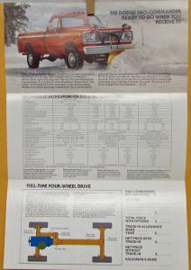 1977 Dodge Truck W150 200 AW100 Ramcharger Sno Commander Meyer Plow Sales Mailer