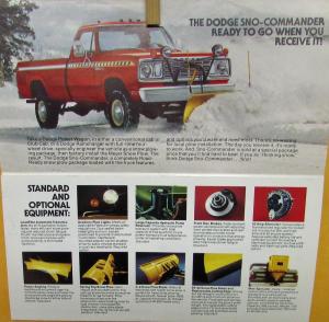 1977 Dodge Truck W150 200 AW100 Ramcharger Sno Commander Meyer Plow Sales Mailer