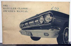 1965 AMC Rambler Classic Owners Manual Care & Operation Original