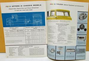 1958 Ford Medium Duty Trucks F-500 F-600 1 1/2 & 2 Ton Sales Brochure Original