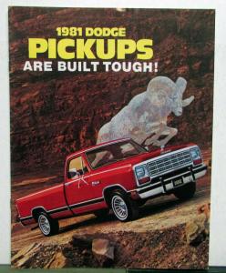 1981 Dodge Pickup Trucks Ramcharger CANADIAN Color Sales Brochure Original