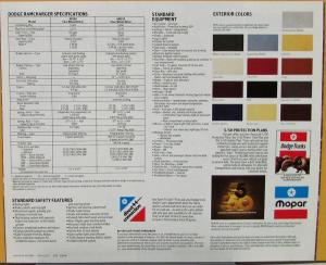 1982 Dodge Ramcharger Color Sales Folder Original