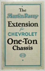 The Martin-Parry Extension for 1927 Chevrolet One-Ton Chassis Sales Folder