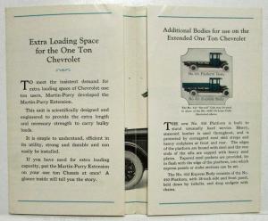 The Martin-Parry Extension for 1927 Chevrolet One-Ton Chassis Sales Folder