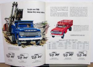 1959 Ford F Series Trucks Med & Heavy Duty Conventional Sales Brochure Original