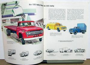 1959 Ford F Series Trucks Med & Heavy Duty Conventional Sales Brochure Original