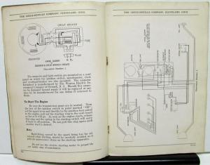 1916-17 Leece Neville Electric System On Haynes Automobiles Owners Manual