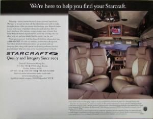 1998 ? Dodge Van Starcraft Luxury Conversion Color Sales Brochure Original