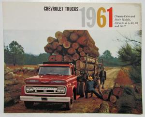 1961 Chevrolet Trucks Chassis Cabs Stake Models Series C and L Sales Brochure