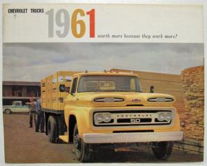 1961 Chevrolet Trucks Chassis Cabs Stake Models Series C and L Sales Brochure