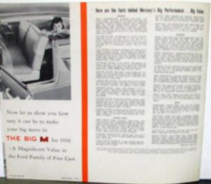 1956 Mercury Dealer Sales brochure Big Facts Features Specs Full Line