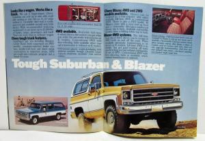 1979 Chevrolet Trucks Sales Brochure Blazer Suburban El Camino Pickups Vans Luv