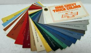 1980 Chevrolet Truck Series 10 thru 90 and Chevy LUV Factory Color Paint Chips