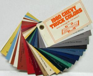 1980 Chevrolet Truck Series 10 thru 90 and Chevy LUV Factory Color Paint Chips