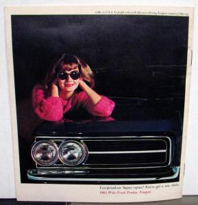 1964 Pontiac Tempest Le Mans Custom Safari Wide Track Sales Brochure Original SM