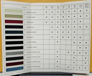 1968 SIMCA Colour Chart Paint Chips Sales Folder Great Britain Original