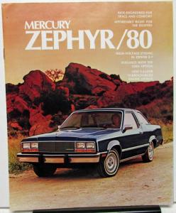 1980 Mercury Dealer Sales Brochure Zephyr Features & Options