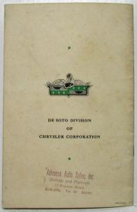 1941 DeSoto Fluid Drive Simplimatic Transmission Sales Brochure Original