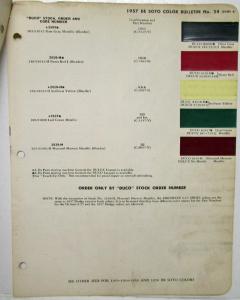 1957 DeSoto DuPont Color Paint Chips Original