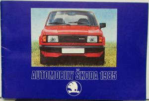1985 Skoda 130L Rapid 120 130 120 L GL LS GLS LX Czech Text Sales Brochure Orig