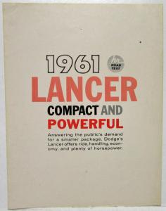 1961 Dodge Lancer Compact and Powerful Sales Brochure