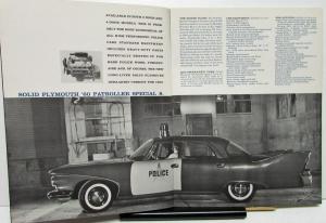 1960 Plymouth Dealer Sales Brochure Police Car Special High Performance Packages