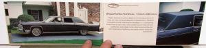 1977 Bradford Coachworks Lincoln Continental Limousine Town Sedan Coach Brochure