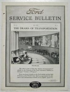 1934 Ford Service Bulletin Vol 15 No 5 July