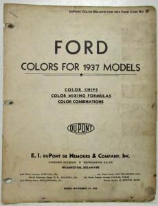 1937 Ford DuPont Paint Chips No 9