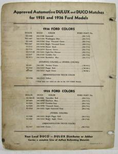 1937 Ford DuPont Paint Chips No 9