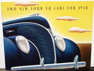 1938 Two New Ford V8 Cars Sales Brochure - Smaller Version