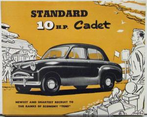 1955 Standard 10 HP Cadet Car Sales Folder Printed England Australia Market Orig