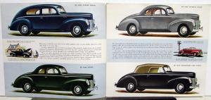 1940 Ford Cars Sales Brochure Deluxe Coupe Sedan Fordor Original