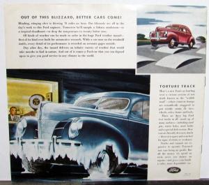 1940 Ford Cars Sales Brochure Deluxe Coupe Sedan Fordor Original