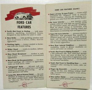 1946 Ford Quick Facts about Cars and Trucks Sales Brochure