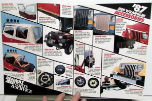 1987 Jeep Wrangler Accessories Brochure by Renault Jeep Parts & Service ORIGINAL