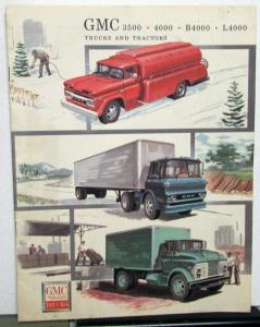 1960 GMC Trucks Tractors 3500 4000 B4000 L4000  Sales Brochure Original