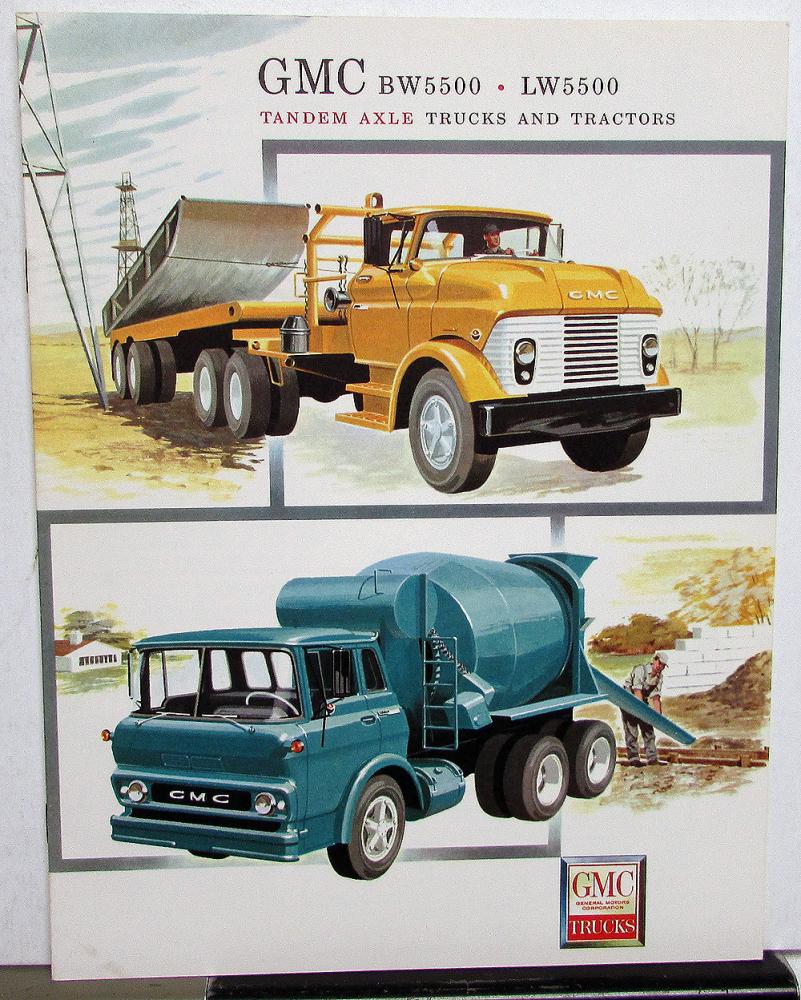 1960 GMC BW5500 LW5500 Tandem Axle Trucks Tractors Sales Brochure Original