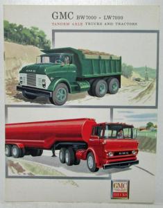 1960 GMC Trucks Tractors BW7000 LW7000 Tandem Axle Sales Brochure Original